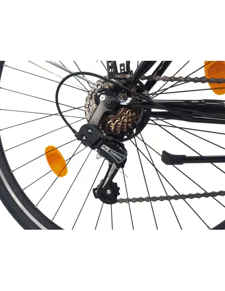 Rower Miejski Uniwersalny 28 Oświetlenie Dzwonek 21 Biegów Stopka Bagażnik