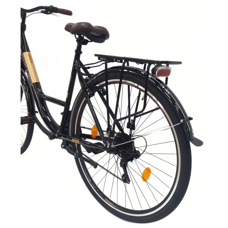 Rower Miejski Uniwersalny 28 Oświetlenie Dzwonek 21 Biegów Stopka Bagażnik