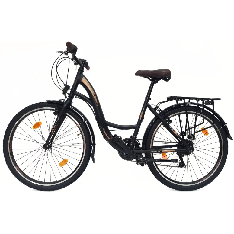 Rower Miejski Damski 26 Dziewczęcy 21 Biegów Revo Błotniki Dzwonek Stopka