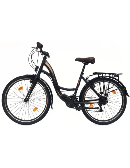 Rower Miejski Damski 26 Dziewczęcy 21 Biegów Revo Błotniki Dzwonek Stopka