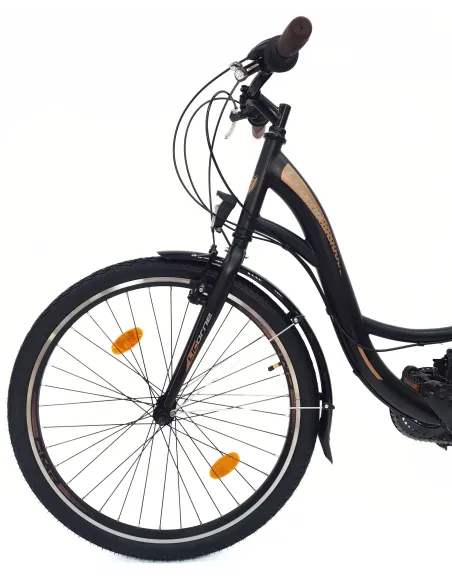 Rower Miejski Damski 26 Dziewczęcy 21 Biegów Revo Błotniki Dzwonek Stopka