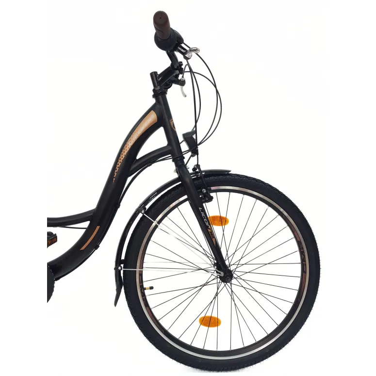 Rower Miejski Damski 26 Dziewczęcy 21 Biegów Revo Błotniki Dzwonek Stopka