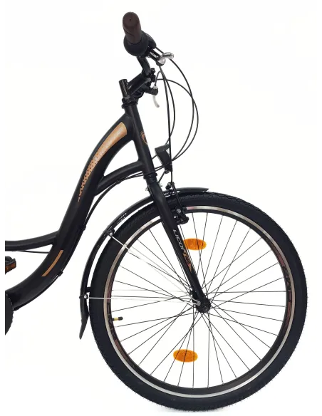 Rower Miejski Damski 26 Dziewczęcy 21 Biegów Revo Błotniki Dzwonek Stopka