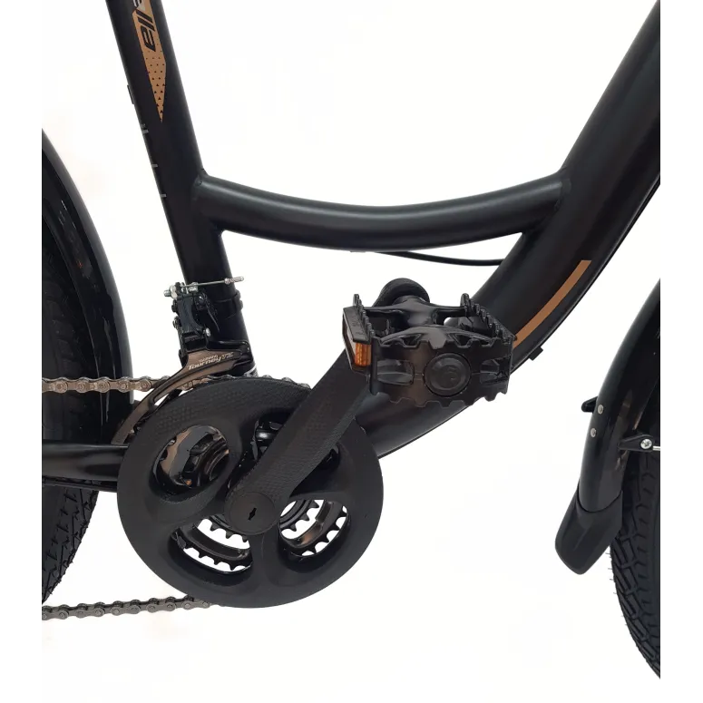 Rower Miejski Damski 26 Dziewczęcy 21 Biegów Revo Błotniki Dzwonek Stopka