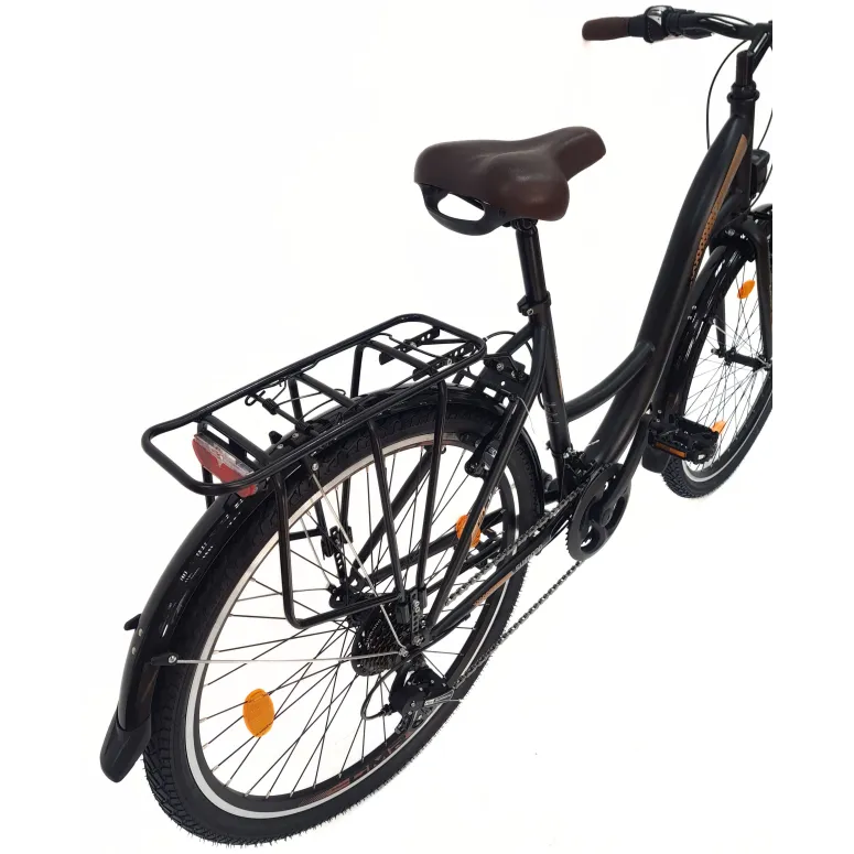 Rower Miejski Damski 26 Dziewczęcy 21 Biegów Revo Błotniki Dzwonek Stopka