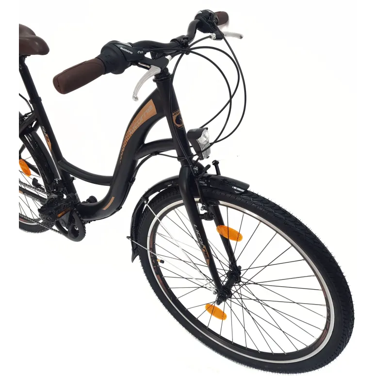 Rower Miejski Damski 26 Dziewczęcy 21 Biegów Revo Błotniki Dzwonek Stopka