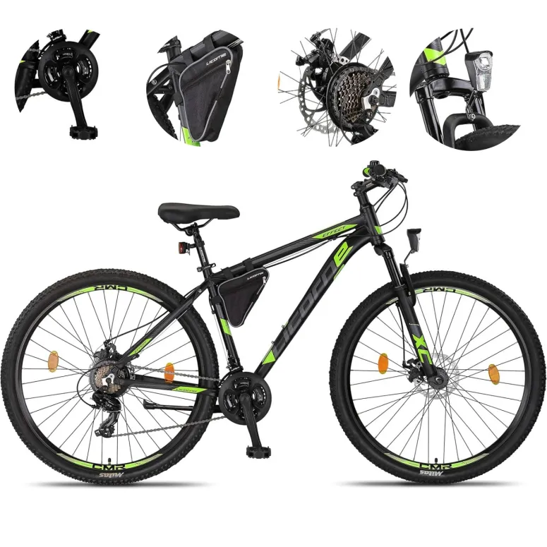 Rower Górski Uniwersalny 29 Tarcze ALU Cyngle 21 bieg Amory Dzwonek Światła