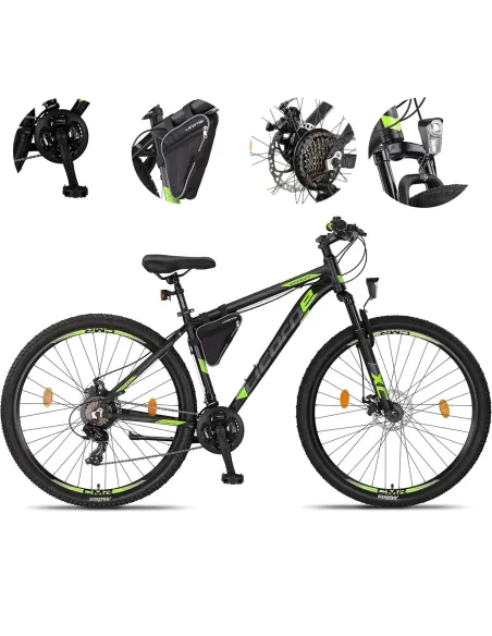 Rower Górski Uniwersalny 29 Tarcze ALU Cyngle 21 bieg Amory Dzwonek Światła