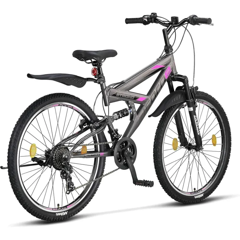 Rower Górski Uniwersalny 26 Full Amory MTB 21 Biegów Revo Dzwonek Stopka