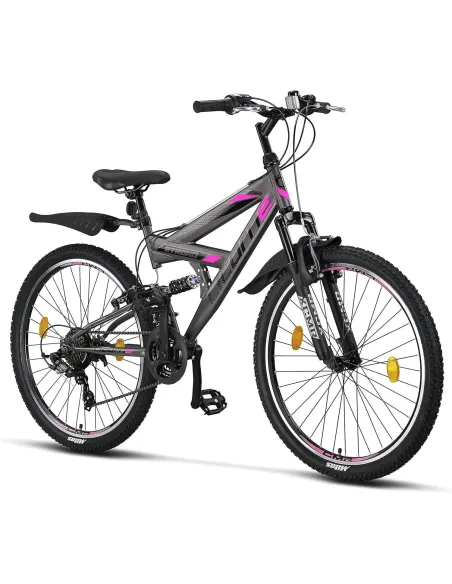 Rower Górski Uniwersalny 26 Full Amory MTB 21 Biegów Revo Dzwonek Stopka