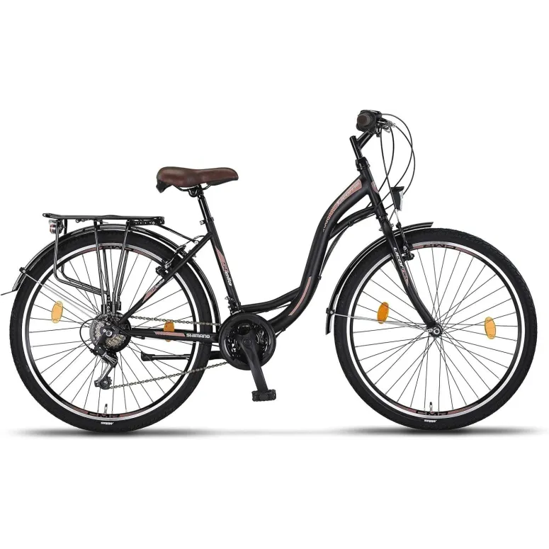 Rower Miejski Uniwersalny 26 Revo 21 Biegów Bagażnik Światła Dzwonek Stopka