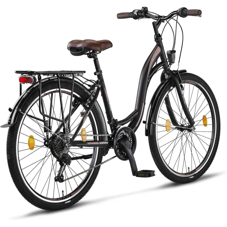 Rower Miejski Uniwersalny 26 Revo 21 Biegów Bagażnik Światła Dzwonek Stopka