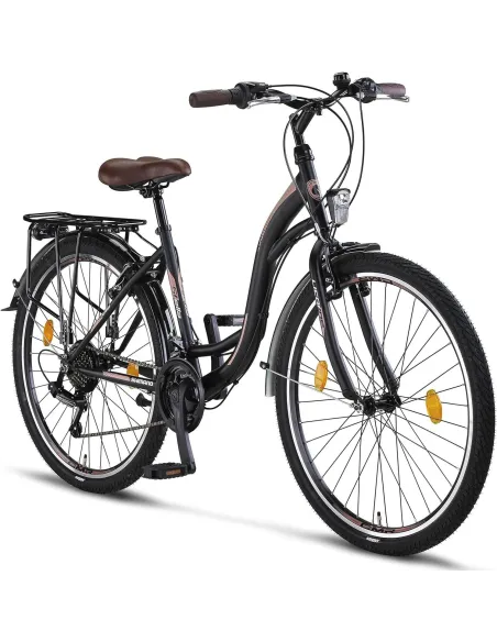 Rower Miejski Uniwersalny 26 Revo 21 Biegów Bagażnik Światła Dzwonek Stopka