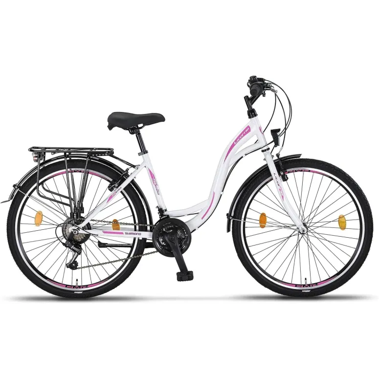 Rower Miejski Dziewczęcy 26 Revo 21 Biegów Światła Stopka Dzwonek Bagażnik