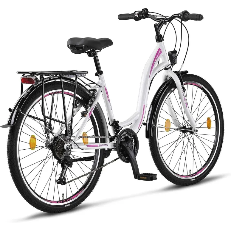 Rower Miejski Dziewczęcy 26 Revo 21 Biegów Światła Stopka Dzwonek Bagażnik