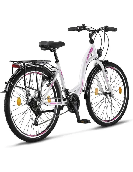 Rower Miejski Dziewczęcy 26 Revo 21 Biegów Światła Stopka Dzwonek Bagażnik