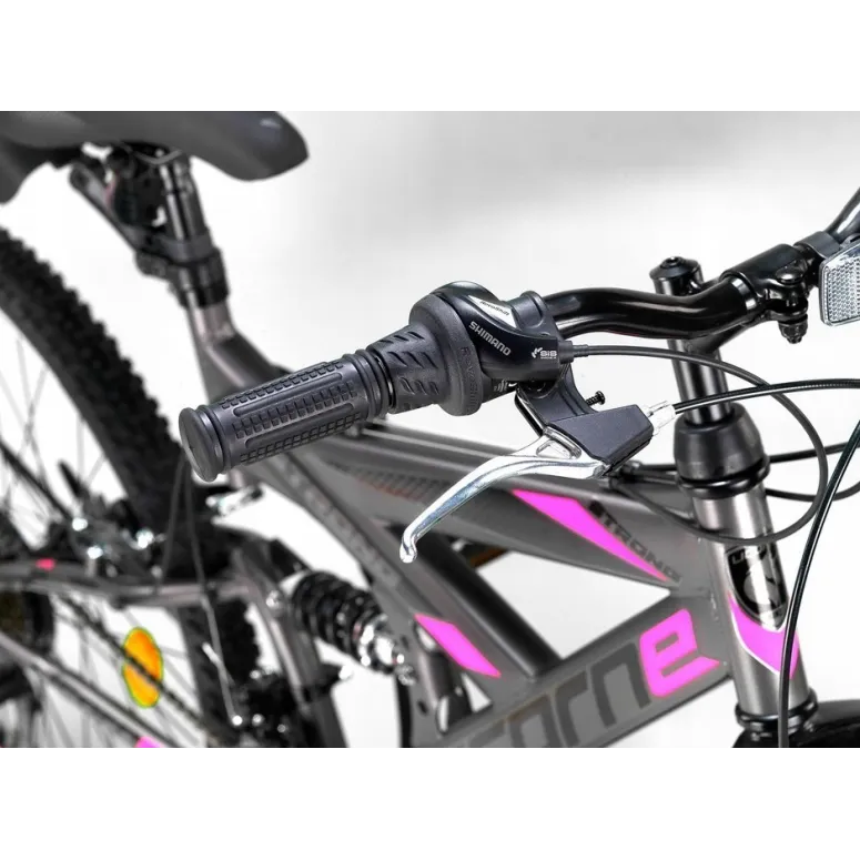 Rower Górski Dziecięcy 24 MTB Młodzieżowy Dzwonek Odblaski Stopka Revo Stal