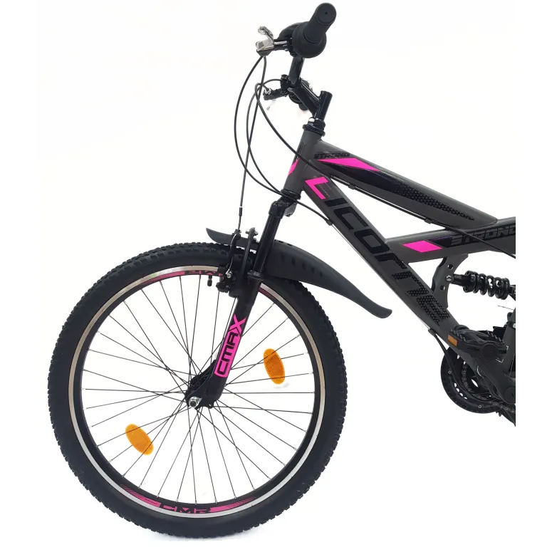 Rower Górski Dziecięcy 24 MTB Młodzieżowy Dzwonek Odblaski Stopka Revo Stal