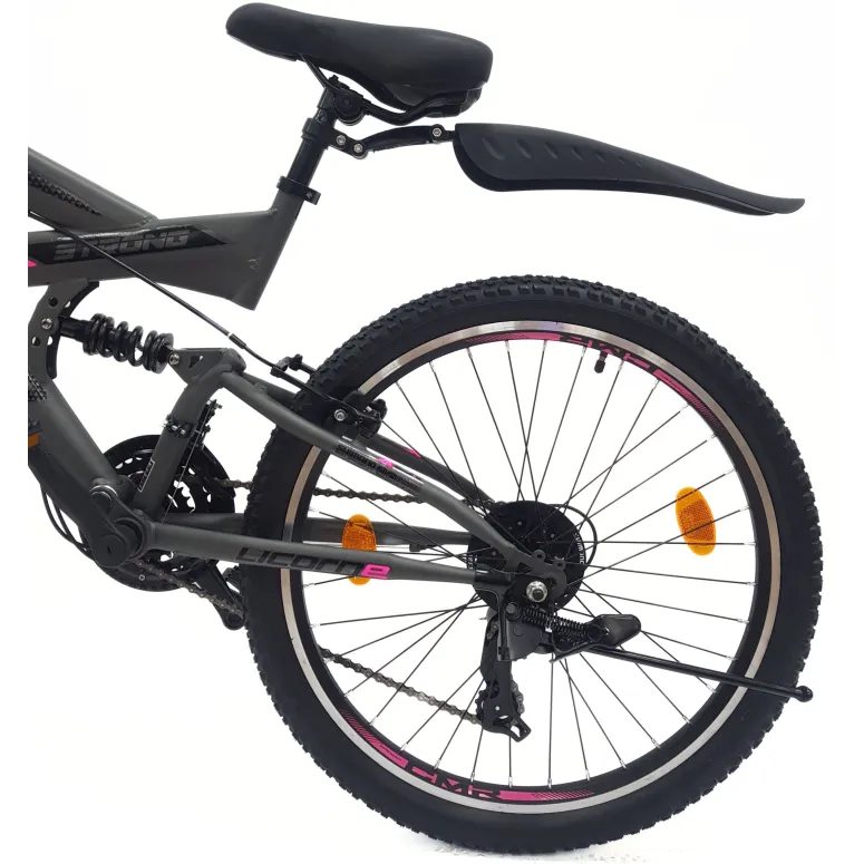 Rower Górski Dziecięcy 24 MTB Młodzieżowy Dzwonek Odblaski Stopka Revo Stal