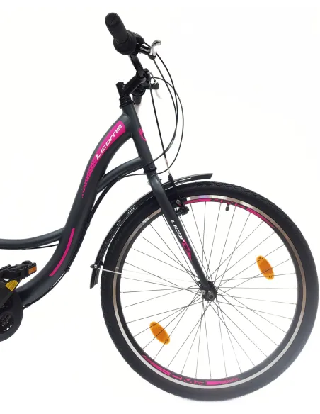 Rower Miejski Damski 26 Młodzieżowy Revo Błotniki Bagażnik Dzwonek Stopka