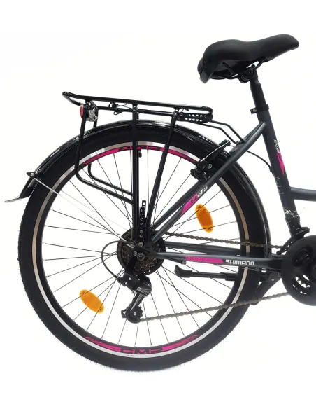 Rower Miejski Damski 26 Młodzieżowy Revo Błotniki Bagażnik Dzwonek Stopka