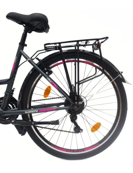 Rower Miejski Damski 26 Młodzieżowy Revo Błotniki Bagażnik Dzwonek Stopka