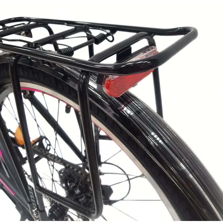 Rower Miejski Damski 26 Młodzieżowy Revo Błotniki Bagażnik Dzwonek Stopka