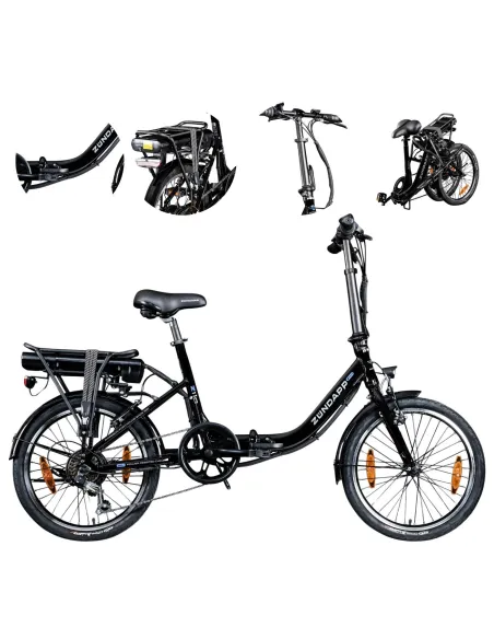 Elektryczny Rower Miejski 20 Składak 250W Wspomaganie ALU Bagażnik Dzwonek