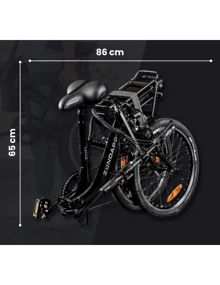 Elektryczny Rower Miejski 20 Składak 250W Wspomaganie ALU Bagażnik Dzwonek