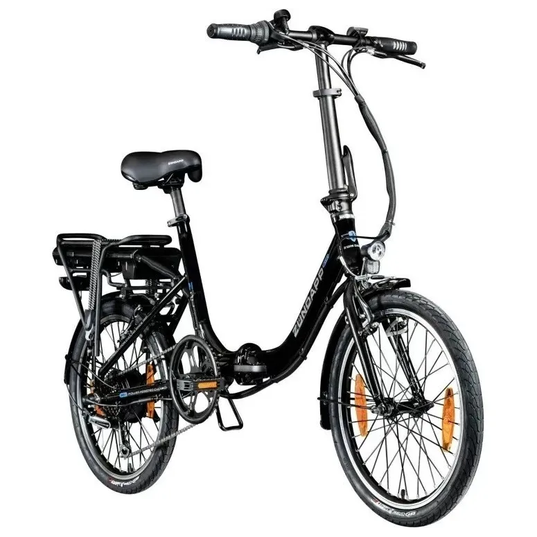 Elektryczny Rower Miejski 20 Składak 250W Wspomaganie ALU Bagażnik Dzwonek