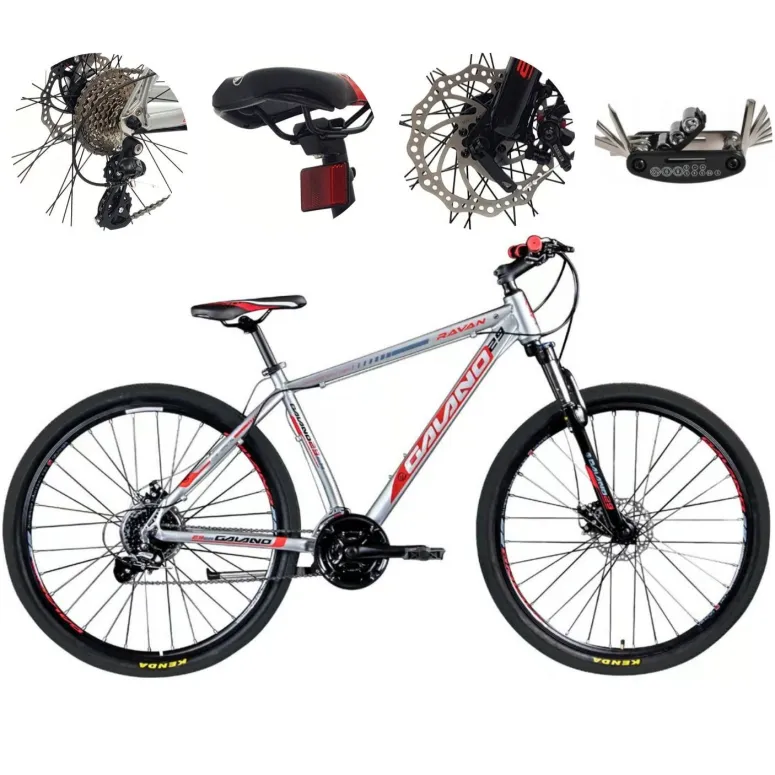 Rower Górski Uniwersalny 29 Hardtail MTB ALU Tarcze Cyngle 24 Biegi Dzwonek