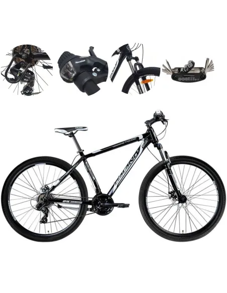 Rower Górski Uniwersalny 29 ALU MTB Tarcze 21 Biegów Revo Dzwonek Stopka