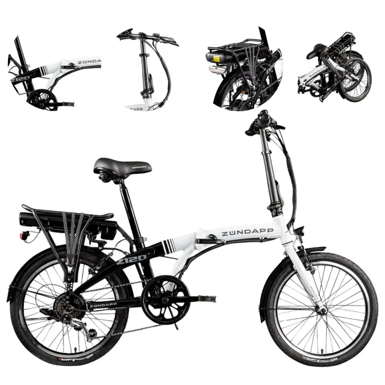 Elektryczny Rower Składany 20 Składak ALU 3 Tryby Wspomaganie Revo Błotniki