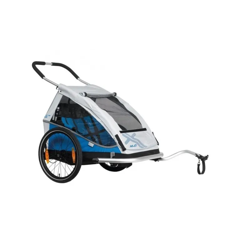 Przyczepka Rowerowa XLC BS-C07 Dwuosobowa Dla Dzieci Składana Wózek Odblask