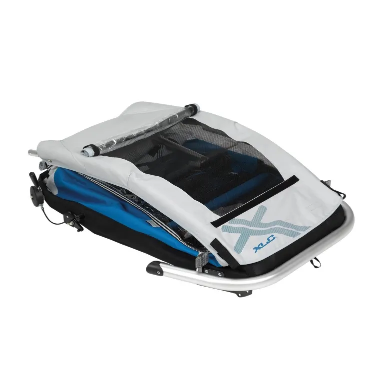 Przyczepka Rowerowa XLC BS-C07 Dwuosobowa Dla Dzieci Składana Wózek Odblask