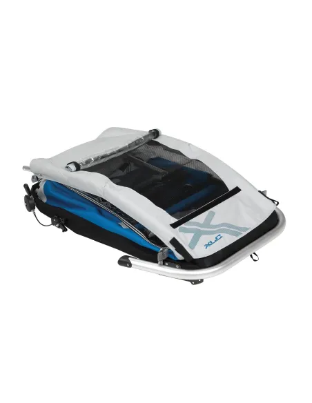 Przyczepka Rowerowa XLC BS-C07 Dwuosobowa Dla Dzieci Składana Wózek Odblask