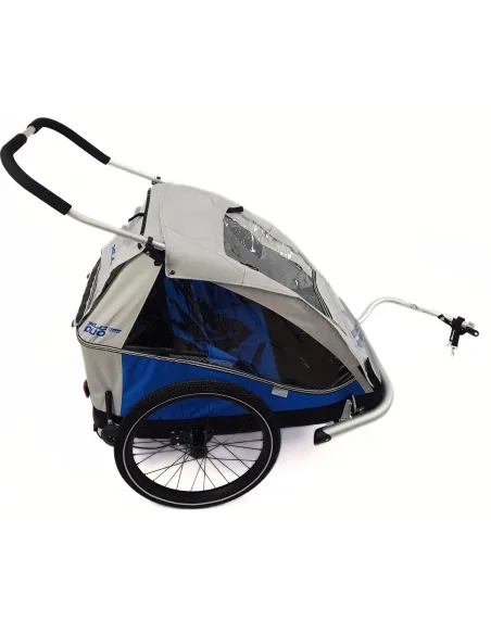 Przyczepka Rowerowa XLC BS-C07 Dwuosobowa Dla Dzieci Składana Wózek Odblask