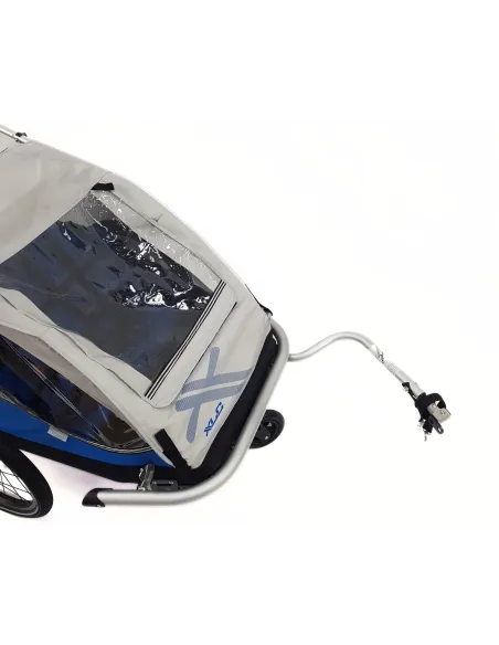 Przyczepka Rowerowa XLC BS-C07 Dwuosobowa Dla Dzieci Składana Wózek Odblask