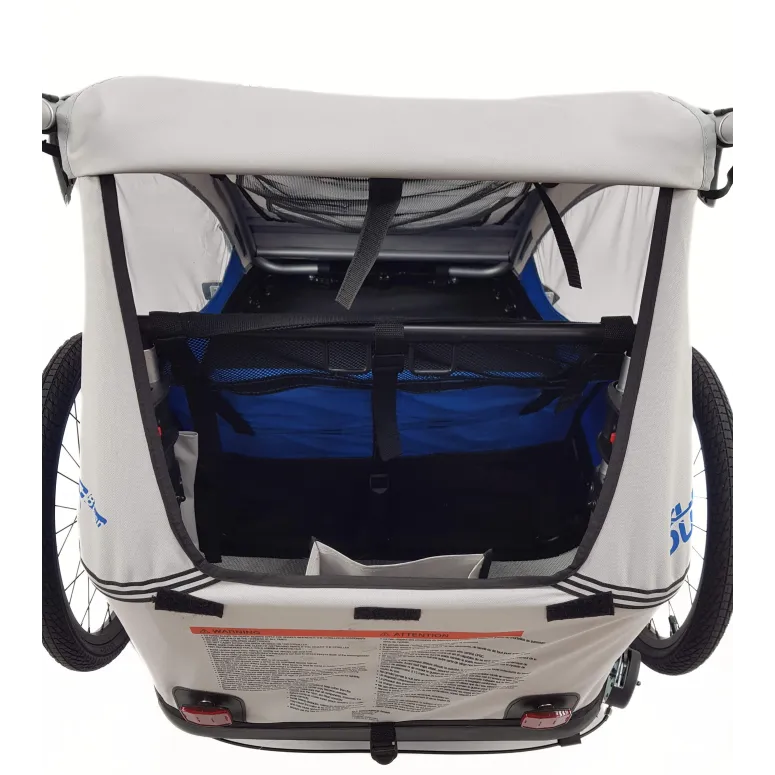 Przyczepka Rowerowa XLC BS-C07 Dwuosobowa Dla Dzieci Składana Wózek Odblask