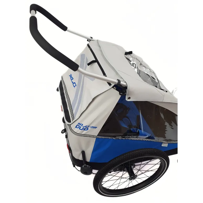 Przyczepka Rowerowa XLC BS-C07 Dwuosobowa Dla Dzieci Składana Wózek Odblask