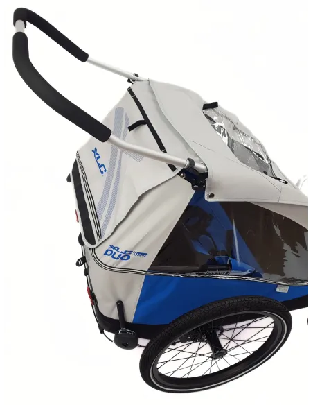Przyczepka Rowerowa XLC BS-C07 Dwuosobowa Dla Dzieci Składana Wózek Odblask