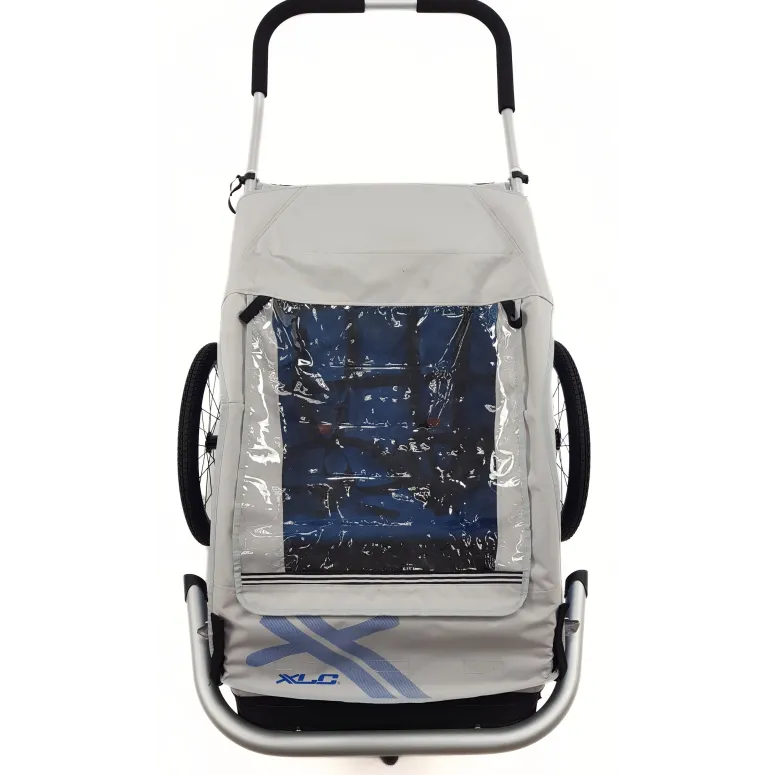 Przyczepka Rowerowa XLC BS-C07 Dwuosobowa Dla Dzieci Składana Wózek Odblask