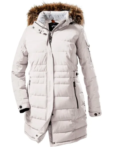 Parka Damska Zimowa Stoy Wmn Quilted Prk A Wodoodporna Plus Size Kaptur r52