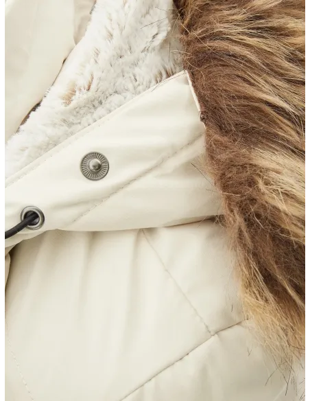 Parka Damska Zimowa Stoy Wmn Quilted Prk A Wodoodporna Plus Size Kaptur r52