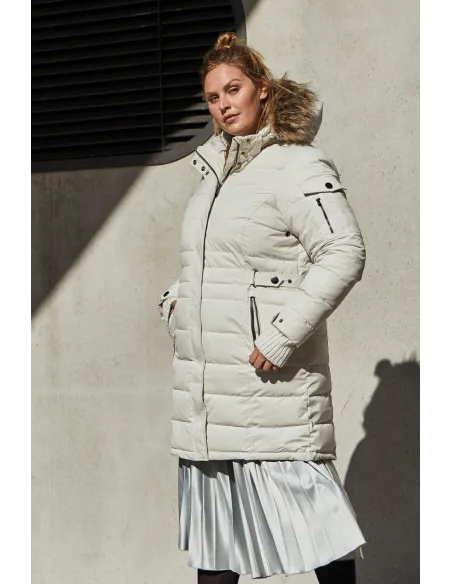 Parka Damska Zimowa Stoy Wmn Quilted Prk A Wodoodporna Plus Size Kaptur r52