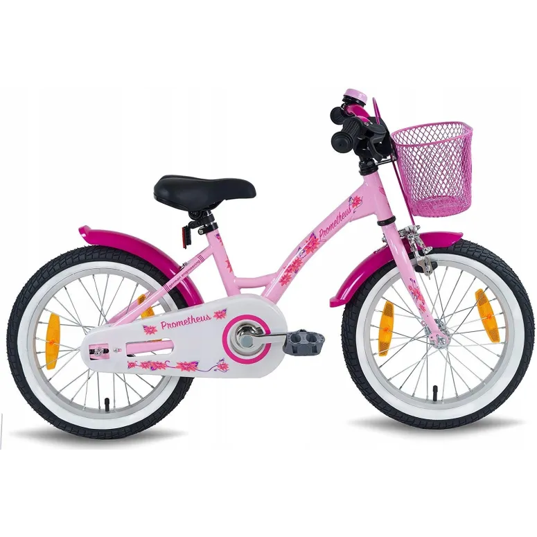 Dziecięcy Rower Miejski Dziewczynki 16 Koła Boczne
