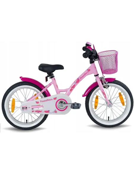 Dziecięcy Rower Miejski Dziewczynki 16 Koła Boczne