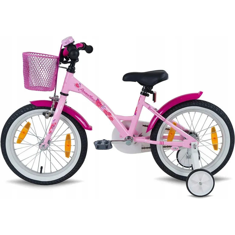Dziecięcy Rower Miejski Dziewczynki 16 Koła Boczne