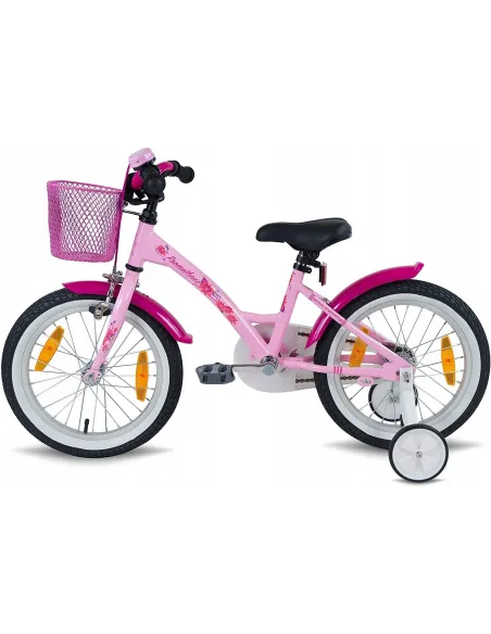 Dziecięcy Rower Miejski Dziewczynki 16 Koła Boczne