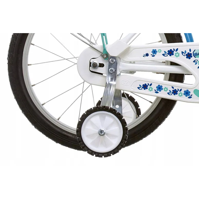 Dziecięcy Rowerek 16 Dziewczynki Koszyk Kółka boczne